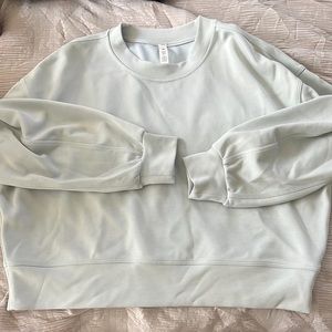 Lululemon Perfectly Oversized Cropped Crew Softstreme Ocean Air